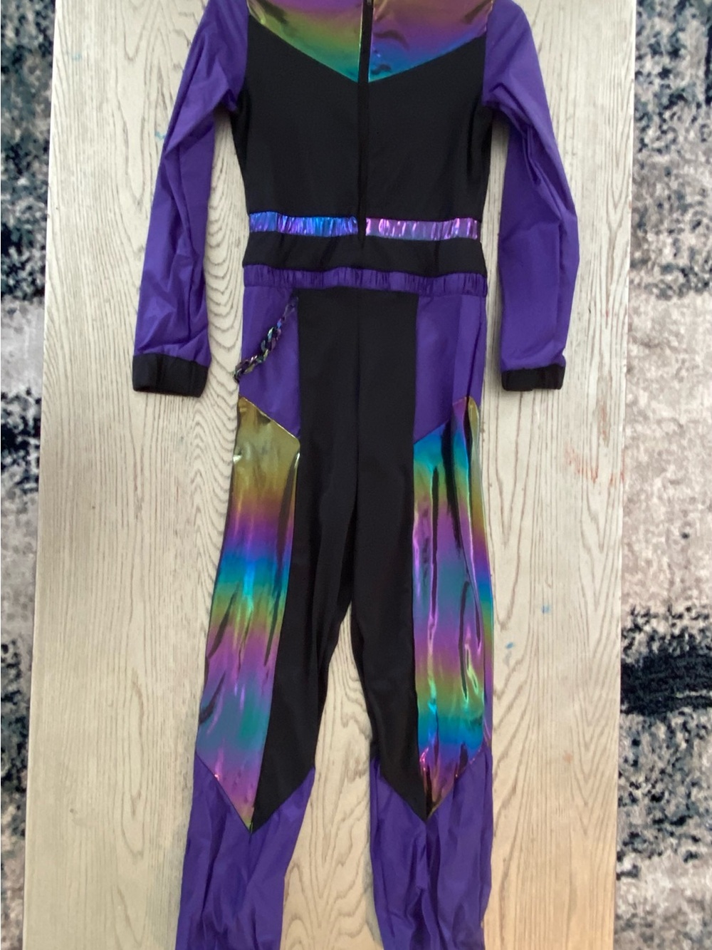 Revolution Purple and Black Holographic Kids Jumpsuit